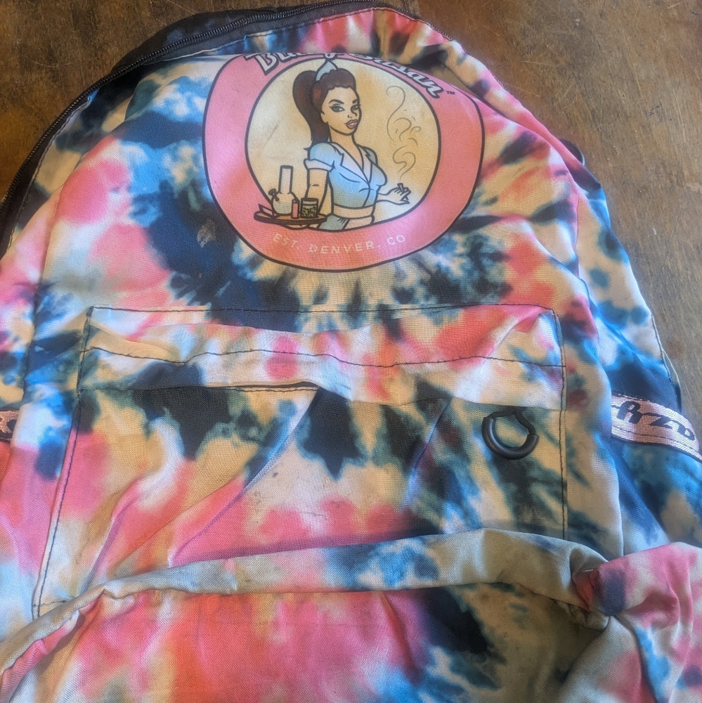 Colorful Tie-Dye Backpack with Graphic